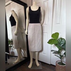 Vintage Liz Claiborne Linen-Blend Skirt